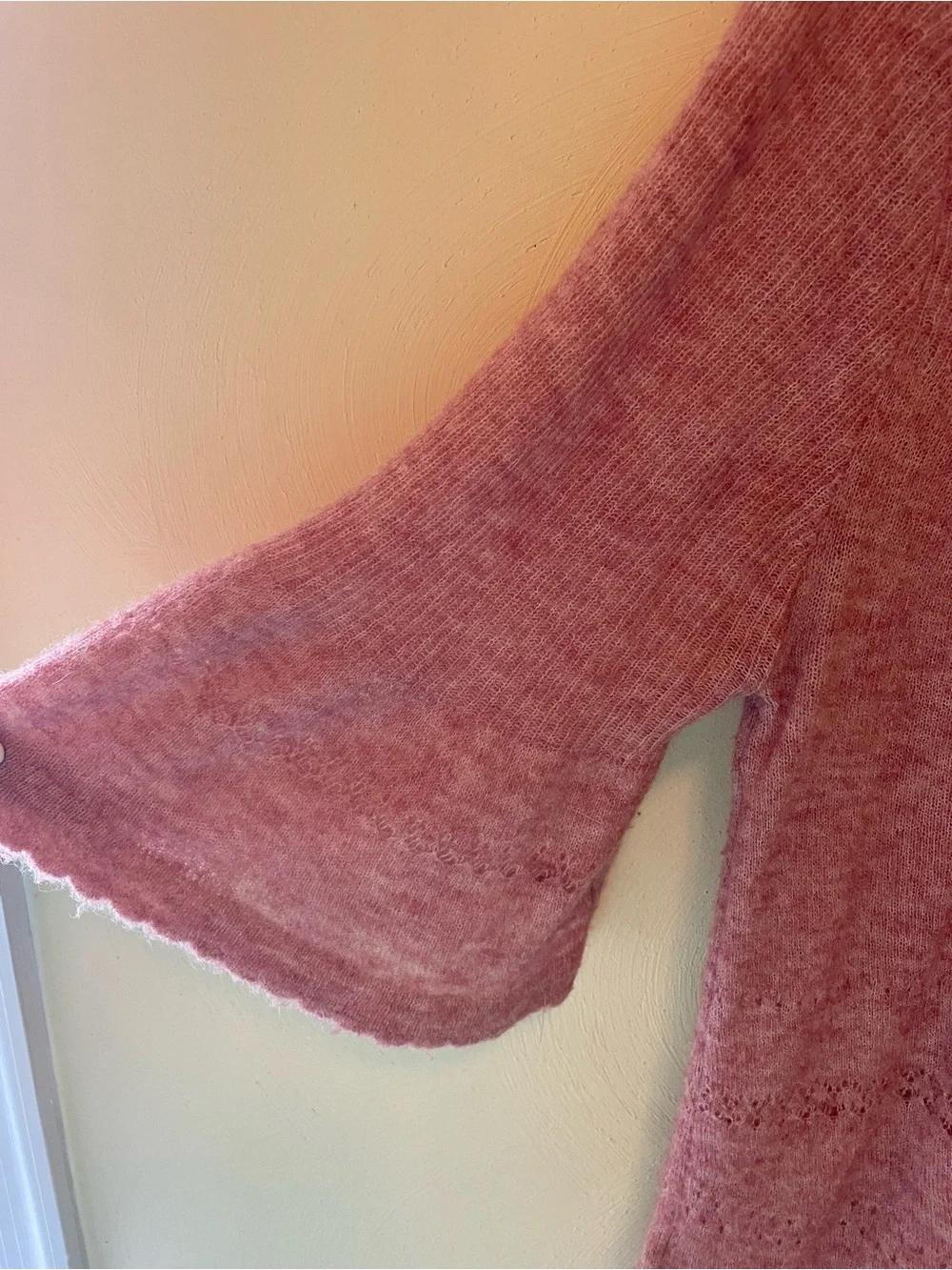 Anthropologie Dusty Rose Cowl-Neck Pullover